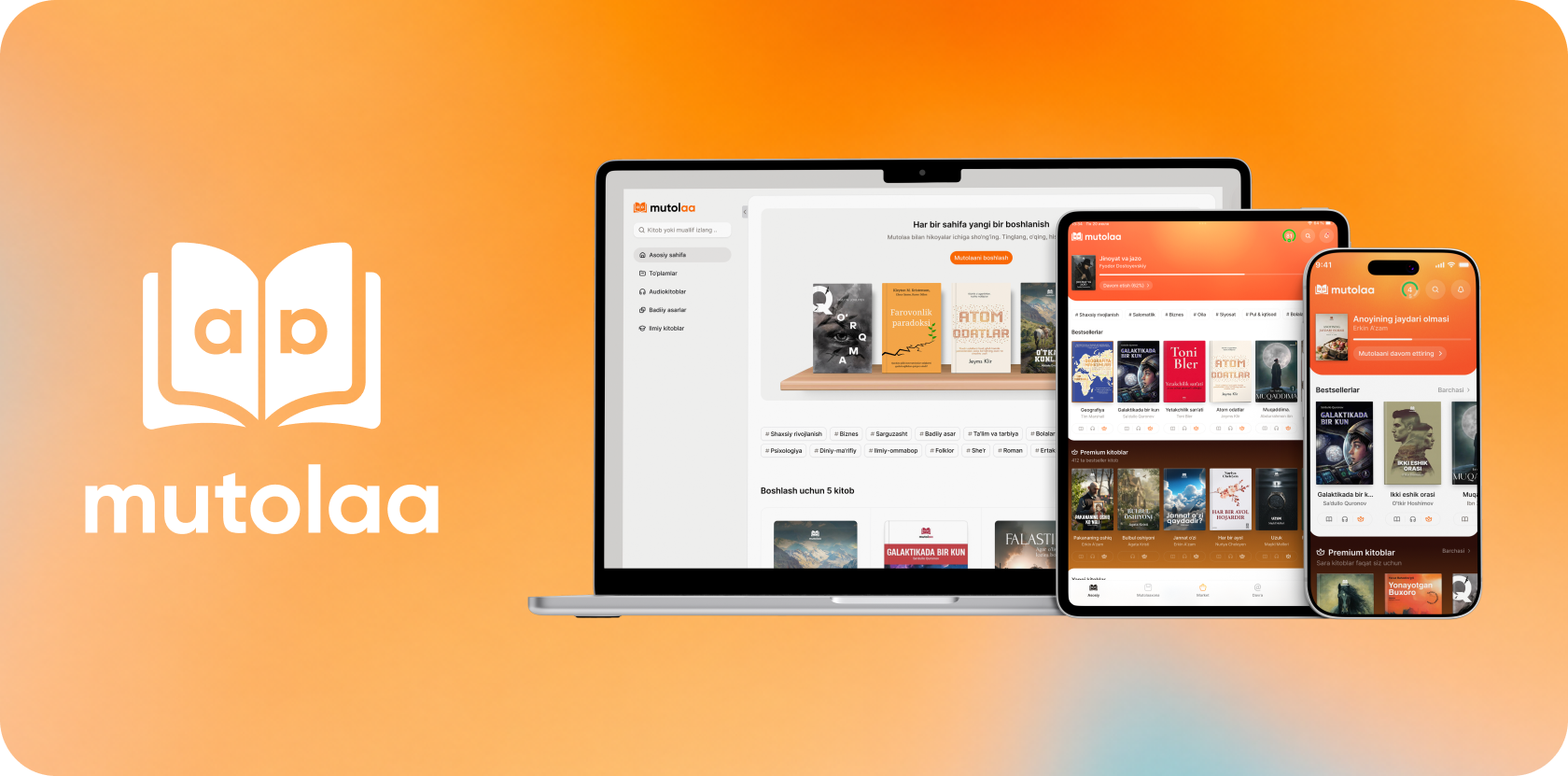 Mutolaa audio va elektron kitoblar platformasi